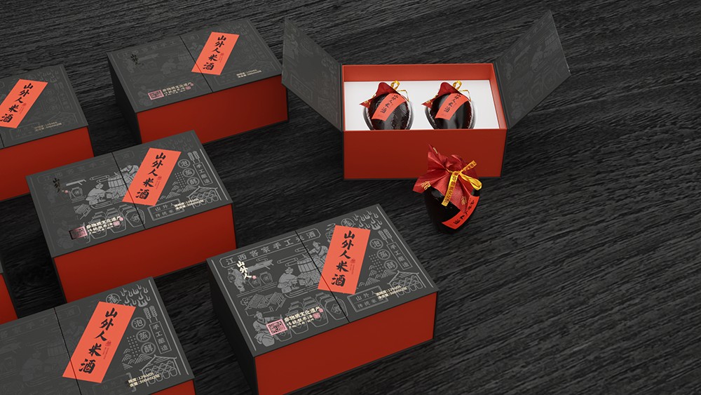 山外人米酒包装设计